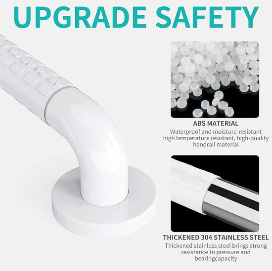 Handgrepen voor senioren, 2 stuks handgrepen, douche, roestvrij staal, antislip, stabiel, robuust, voor badkamer, douche, trappers, voor senioren, kinderen, gehandicapten, gedwongen gebruik (30 cm & 40 cm)