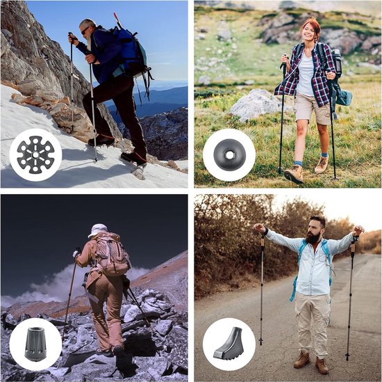 Wanderstöcke, Teleskop Trekkingstöcke, Nordic Walking Stöcke Damen & Herren, Extra Leicht 3K Carbon Wanderstock, Mit Tasche Korkgriff en Zubehör Trekkingstöcke voor Trekking en Wandern