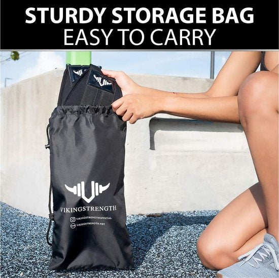 Buiklussen - Premium gevoerde trainingsapparatuur voor thuis en in de sportschool, 1 paar voor optrekstang - Beenophanging + V-Stength Workout-app