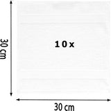 Palermo zeepdoekjesset - 10-delige set - handdoekenset - handhanddoeken - 30 x 30 cm wit