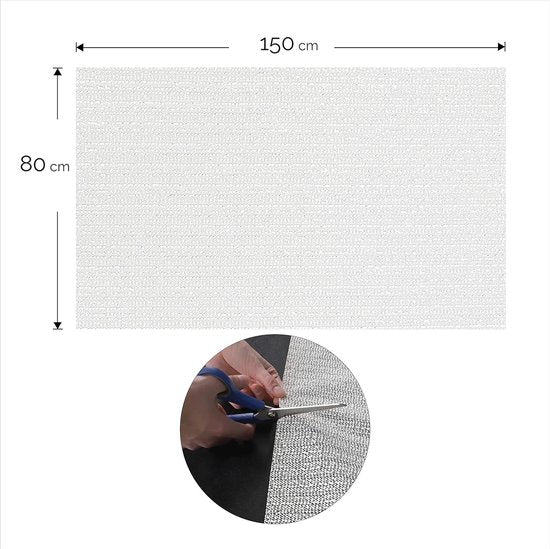 Antislipmat, extra gripvaste tapijtonderlegger, antislip, wasbaar, geschikt voor vloerverwarming en gemakkelijk te stofzuigen, (80 x 150 cm)
