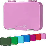 Bento Box lunchbox voor kinderen, met 4 + 2 vakken, extreem robuust, lunchbox, ideaal voor kinderopvang en school (roze-wit)