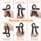 2 stuks Handtrainer, Vingertrainer, Onderarmtrainer, 5-60 kg verstelbare gripsterktetrainer, Handtrainingsapparaat, Vingergreep, Handtraining, Griptrainer voor krachttraining,