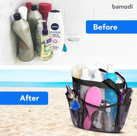 Mesh Shower Caddy Basket/Hanging Portable Shower Tote Bag Mesh Shower Basket - Toiletry Bag Transparent Tote Bag Organiser Toiletry Bag for Hanging - For Women, Women