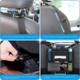 Auto-organizer tussen voorstoelen, auto-netvak voor auto, huisdier, kinderbarrière, auto, achterbank, organizer voor snacks, portefeuilles, dranken, telefoon