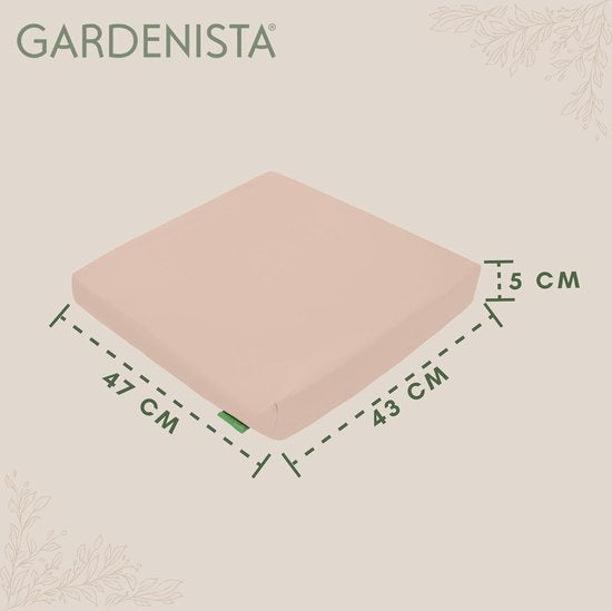 Vervangende pad voor in de tuin, rotan stoel, zitkussen, voor buiten, waterdicht, comfortabel, duurzaam en licht (steen, 2)