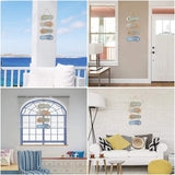 Nautische strand slipper decoratie slipper muur ornament hangende schoen slippers decoratie, wanddecoratie deur hangende ornament strand thema wooncultuur, grijs, blauw