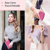 Brillenkoker, 2 stuks draagbare zonnebrillen etui met kliksluiting brillenkoker zachte bril beschermhoes leesbrillenetui voor dames met reinigingsdoekje