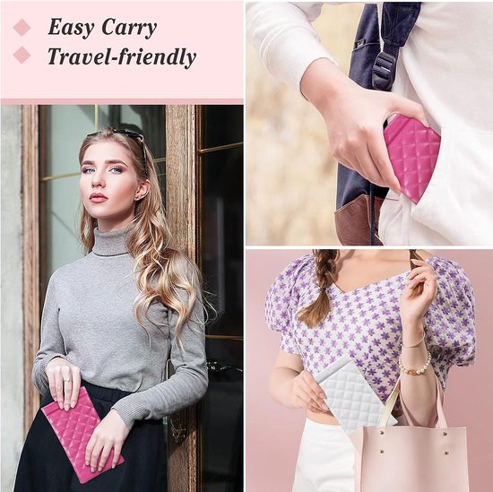 Brillenkoker, 2 stuks draagbare zonnebrillen etui met kliksluiting brillenkoker zachte bril beschermhoes leesbrillenetui voor dames met reinigingsdoekje