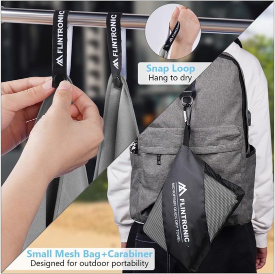 Microvezel handdoek, 180 x 60 cm + 80