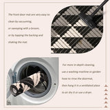 Deurmat voor binnen, antislip, voor de entree, vuilafstotend, duurzame deurmat voor de vooringang, wasbaar voor buiten, welkomstmat, zwart, 50 x 80 cm