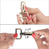 Verschillende metalen karabijnhaken, sleutelhangers, haken met D-ring (verpakking van 16 stuks), 26 mm breed, draaibare karabijnhaak, klein, karabijnhaak voor sieraden, handtassen,