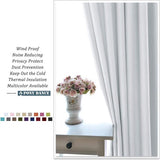 Gordijn Gordijnen Gewone geïsoleerde verduisteringsGordijn Gordijnenen, 46 x 54 inch, 2 tabletten, Wit