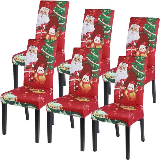 Christmas Chair Covers, Stretch, Modern Decoration, Universal Fit for Dining Room, Party, Banquet, Set of 4 / 6