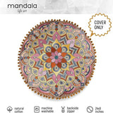 Bohemian Kruk Ottomaanse Hoes – 60 x 20 cm – Luxe Kruk met Handgemaakte Kamerdecoratie voor Meditatie, Yoga en Boho Chic Zithoek Kruk