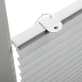 Solo Roof Window Pleated Blind, No Drilling Required, with Suction Cups, Opaque Folding Roller Blind, Includes All Mounting Parts, 36.3 x 80 cm, Grey