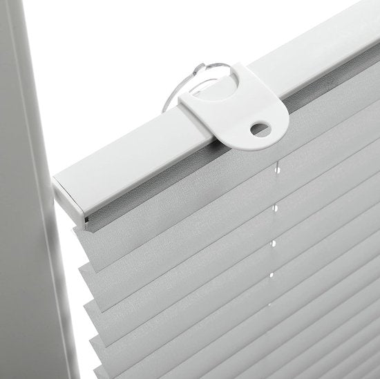 Solo Roof Window Pleated Blind, No Drilling Required, with Suction Cups, Opaque Folding Roller Blind, Includes All Mounting Parts, 36.3 x 80 cm, Grey