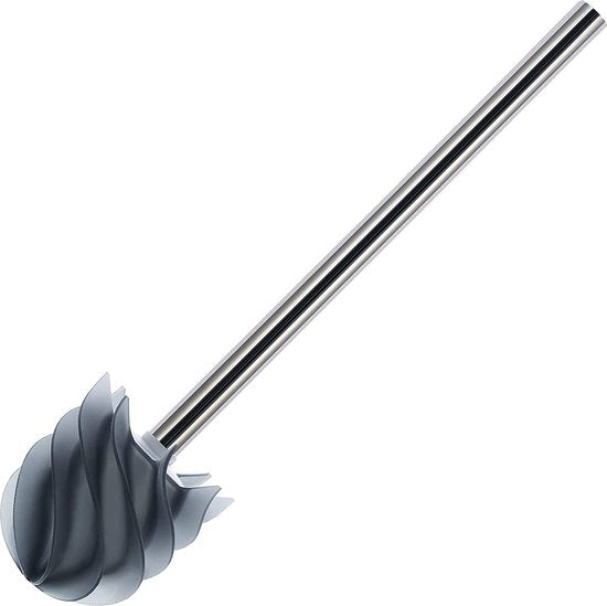 LOOMAID Siliconen wc-borstel met lotuseffect, hygiënisch roestvrij staal, vervangende wc-borstel, toiletborstel