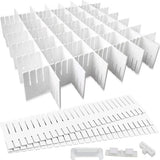 Ladeverdeler, ladeverdeler, 16 stuks, verstelbare ladeverdeler, opbergsysteem, wit, scheidingswanden, verstelbaar voor kast, ondergoed, sokken, doe-het-zelf bureau-organizer