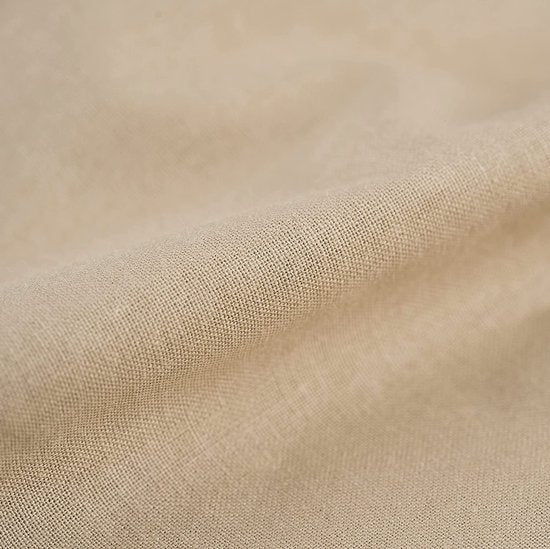 Deluxe Beddengoedset, 155 x 220 cm, 100% katoen, dekbedovertrek met kussensloop 80 x 80 cm, hoogwaardig dekbedovertrek met ritssluiting, Made in EU, beige, 155 x 220 cm