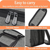 Flessentas voor 6 flessen Koeltas Geïsoleerde wijntas Draagbare wijnkoeltas met riem voor picknickfeest BBQ Camping Wijnproeven Grijs 27 x 16 x 33 cm