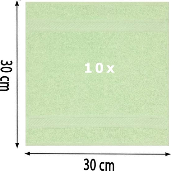 Palermo, 10 stuks, 100% katoen, afmetingen 30 x 30 cm, groen