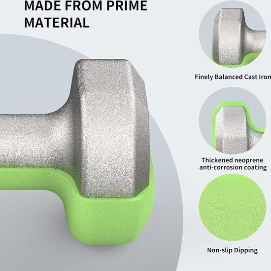 Halters, neopreen, korte halterset, kleine halterset (set van 2) voor dames, gymnastiek, yoga, pilates