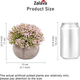 3 stuks kunstplant, kunstplant met pot, kleine kunstplant op tafel, huis, balkon, kantoor, decoratie (grijze pot 2)