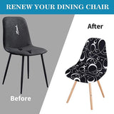 Eetkamerstoelhoes, Scandinavische kuipstoel, overtrek, eetkamerstoel, beschermhoezen, stretch - set van 4 - Elegant