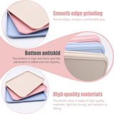 Set van 3 dienbladen, rechthoekige fastfooddienbladen, dienbladen voor voedseldranken, plastic dienblad voor restaurant, café, keuken, feest (roze, blauw, beige)