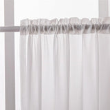 Vitrage bistrogordijn, wit, halftransparante gordijnen, set van 2 bistrogordijnen, voile transparant, kort voile gordijn met lussen, privacy, raamgordijn, decoratie voor woonkamer, keuken