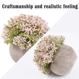 3 stuks kunstplant, kunstplant met pot, kleine kunstplant op tafel, huis, balkon, kantoor, decoratie (grijze pot 2)