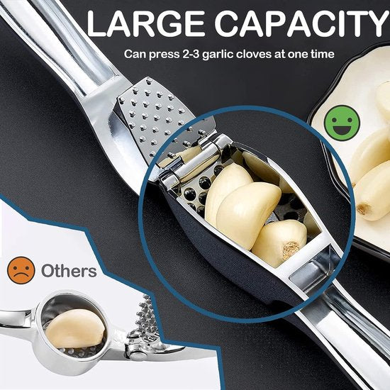 Knoflookpers, Vaatwasmachinebestendig, Robuuste Duurzame Knoflookpers, Roestvrij staal, Knoflookpers, Praktische Keukenhulp