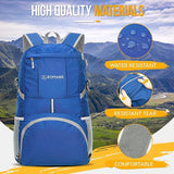 Ultralichte opvouwbare wandelrugzak, 35 liter, multifunctionele opvouwbare, waterdichte dagrugzak voor outdooractiviteiten, kamperen, dagelijks gebruik, l