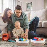 5-delige gevlochten opbergmand, mand mand mand katoenen touw gevlochten mand opslag kinderen stapelbare badkamer luiertafel organizer voor decoratie kinderkamer