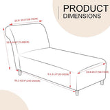 Chaiselongue stretchhoes, antislip hoes voor chaise longue bankovertrek, elastische hoes voor ligstoel, antislip, stretchhoes, comfortabele stof, meubelbescherming (wijnrood)