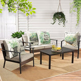 Waterdichte kussenhoezen, decoratief, vaste stof, waterbestendig, kussenhoes, bankkussen, kussensloop voor bank, balkon, terras, patio, tuin, buiten, eucalyptus