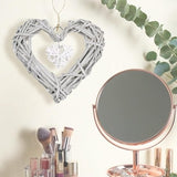 Wanddecoratie met hartjes, mandkrans in hartvorm, voor bruiloft, feest, huis en slaapkamer. Vertaling: Muurdecoratie met hartjes, een mandkrans in de vorm van een hart, geschikt voor bruiloften, feesten, het huis en de slaapkamer.