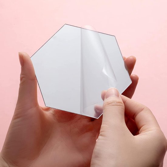 12 stuks spiegeltegels, zelfklevende spiegelmuurstickers, verwijderbare kunststof tegels decoratie, geschikt voor woonkamer, badkamer, slaapkamer, muur doe-het-zelf decor.