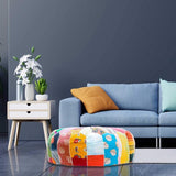 Bohemian Kruk Ottomaanse Hoes -60x20 cm - Luxe Kruk met Handgemaakte Kamerdecoratie voor Meditatie, Yoga en Boho Chic Zithoek Kruk