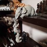 Mohito Olifant Standbeeld Figuur 3 Stuks Olifant Sculptuur Decoratie Set Hars Ambachtelijke Ornamenten voor Home Office Craft Decoratie Home Decor