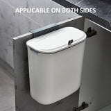 Keukenprullenbak met deksel 10L organische prullenbak hangende afvalverzamelaar kunststof wandgemonteerde prullenbak waterdichte compostbak voor keuken camper kast