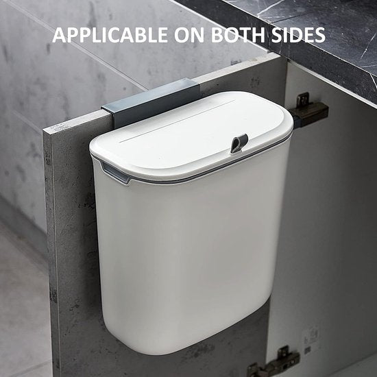 Keukenprullenbak met deksel 10L organische prullenbak hangende afvalverzamelaar kunststof wandgemonteerde prullenbak waterdichte compostbak voor keuken camper kast