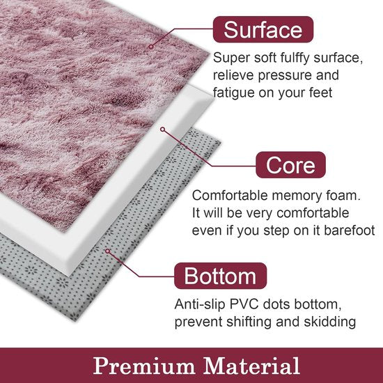 Vloerkleed,roze,Polyester