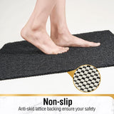 Antislip douchemat, 60 x 60 cm, badmat antislip met afvoer, zachte PVC Loofah antislipmat, badkuip, sneldrogende badmat, zwart