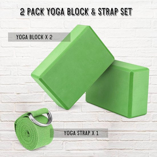 1 of 2 stuks yogablok van EVA, latexvrij, antislip oppervlak voor yoga, pilates, meditatie