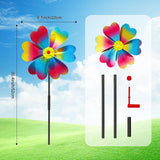 Set van 4 windturbines, vogelafstotend middel, reflecterende windmolen, boomgaard, vogelverschrikker, windmolenbalkon, decoratietuin ter bescherming, tuin, tuin, balkon