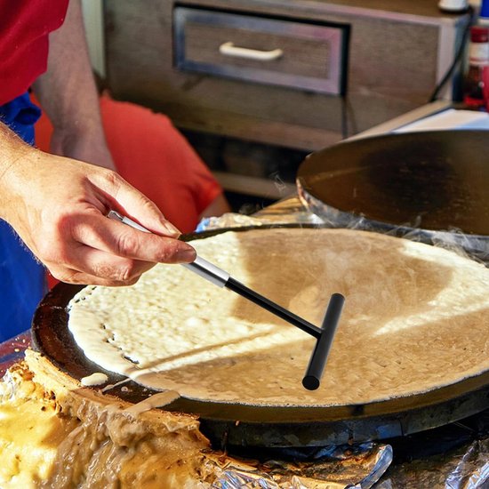 1 set pannenkoekenverdeler, T-vormige pannenkoekenverdeler, deegverdeler, pannenkoeken, spatel, roestvrijstalen pannenkoekenmaker accessoires voor thuis, keuken, bakken, koken