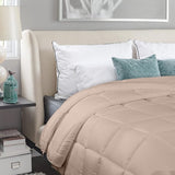 Dekbed 200 x 200 cm, zomerdekbed 200 GSM vulling, microvezeldekbed (beige)