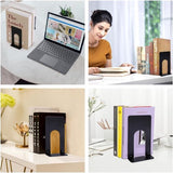 Boekenhouder, 7 paar boekensteunen metalen boekenhouder voor plank zwarte boekensteunen boekensteunen boekensteunen voor planken voor boeken, dvd's, tijdschriften, 70 x 110 x 130 mm